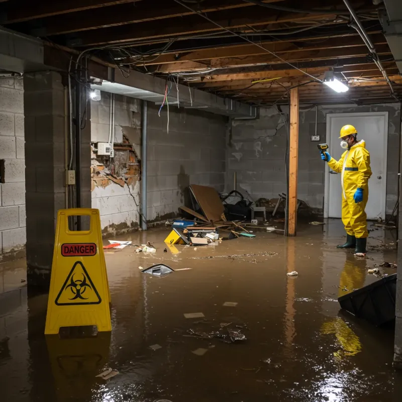 Flooded Basement Electrical Hazard in Carlisle County, KY Property